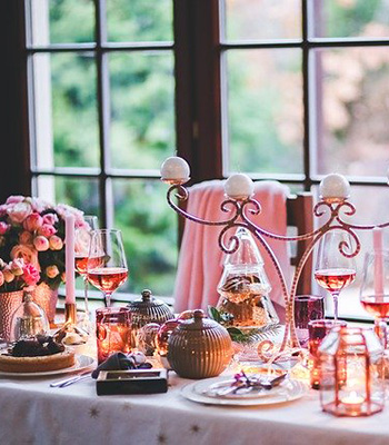 A table setting for tea