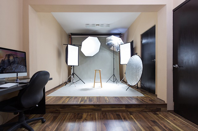 An in home photography studio