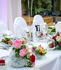 A table setting at an event
