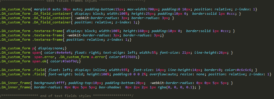 form elements style